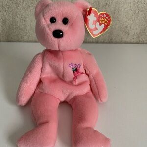 Ty Beanie Babies Mum Pink Plush Bear